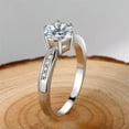 thumbnail image 2 of New Unique 1.5ct CZ Stones Band 925 Silver Womens 2.7mm Engagement Ring Size 4-9, 2 of 4