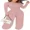 Pink, variant on CHICME Jumpsuits for Women Dressy Pearls Decor Long Sleeve Casual Ruched Wide Leg Rompers Black-S
