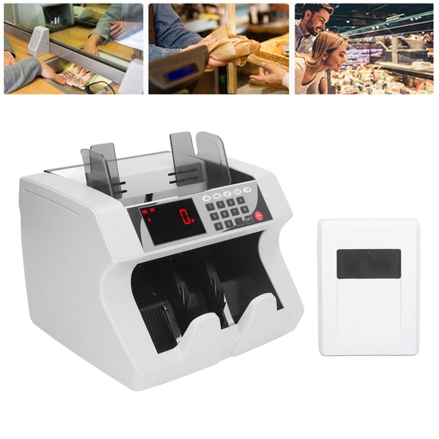 Contador De Moneda, Detección MG UV IR MT, Alarma LCD, 1000 Billetes/Minuto, Impulsor Ancho, Para Supermercados