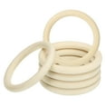 thumbnail image 1 of Unique Bargains 85mm Wooden Rings for Crafts, 10 Pack Natural Wood Rings Unfinished Wood Loop Circle, 1 of 8