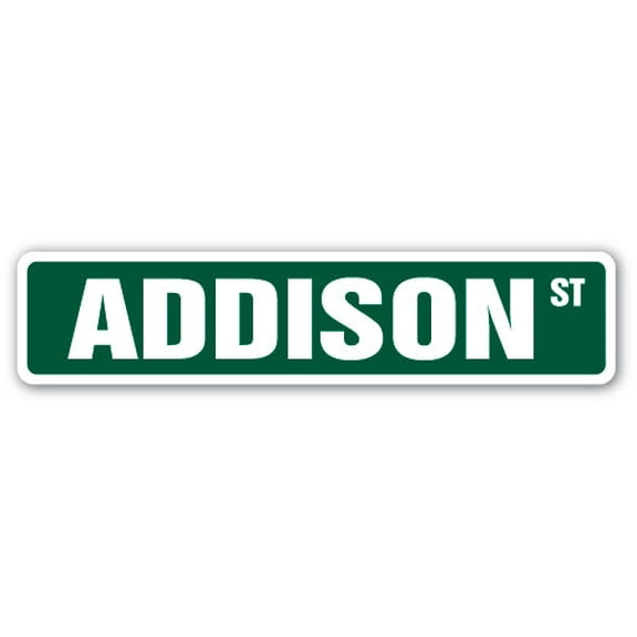 ADDISON Street Sign Childrens Name Room Sign | Indoor/Outdoor |  30" Wide