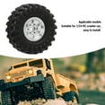 thumbnail image 4 of RC Wheel Rim, 1.0 Beadlock Wheel Rim with Tires 6 Holes Aluminum Alloy RC Beadlock Wheel Hub for 1/24 RC Crawler Car, 4 of 7
