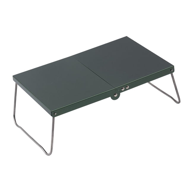 Mesa de camping plegable compacta multiusos portátil de aluminio de 32 cm para playa Verde