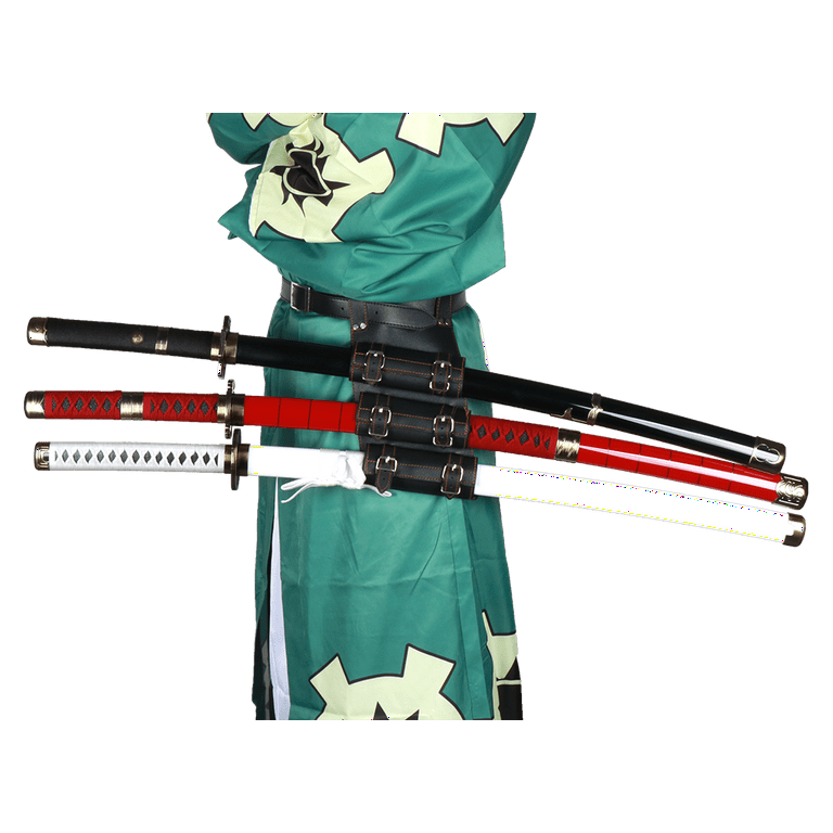 Bamboo Roronoa Zoro Sword Cosplay 41 inches with Belt Holder Stand, Yama  Enma & Wado Ichimonji & Kitetsu, 3-pieces Set