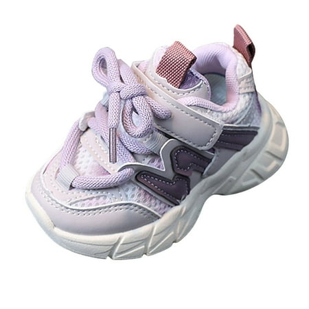 Ierhent Sneakers for Toddlers Toddler Shoes Boys Girls Walking Running Shoes Lightweight Non Slip Tennis Sport Athletic Shoes(Purple 4.5-5 Years)