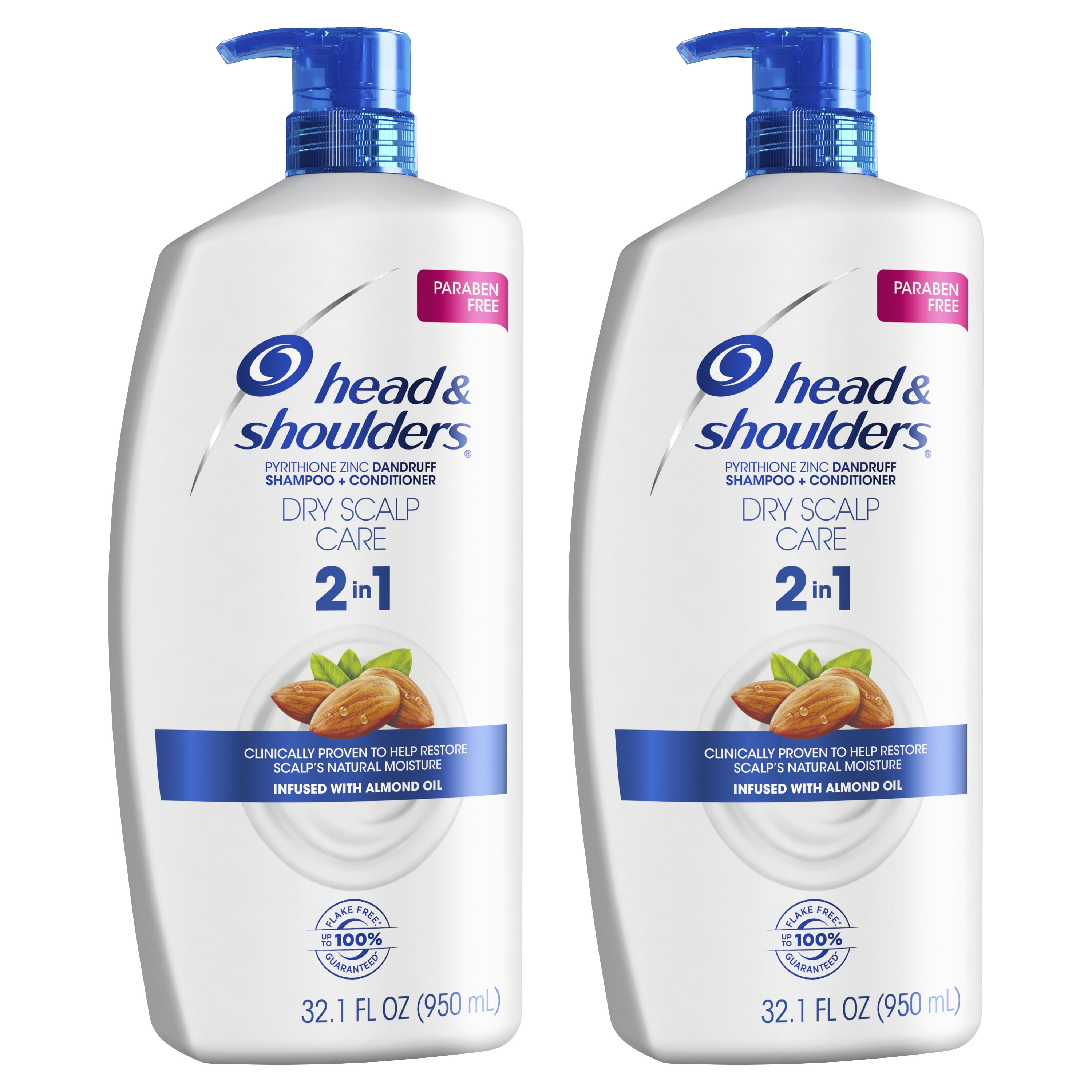 Head and Shoulders 2 in 1 Shampoo Conditioner, Dry Scalp, 32.1 oz, 2