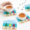 thumbnail image 5 of Kdxio Gnomes On The Beach Funny Coasters,4 Pcs Leather Coasters,Housewarming Gifts,Protect Furniture from Water Marks Scratch and Damage, 5 of 6