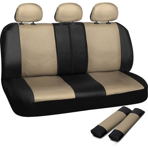 OxGord Faux Leather Rear Bench Seat Covers Universal Fit for Car