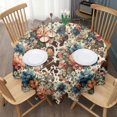 thumbnail image 3 of Pioneer Flower Floral Print Pattern Round Tablecloth 60"x60",Wrinkle Wipeable Table Cloth for Kitchen Dining Room Picnic Patio Party, 3 of 6