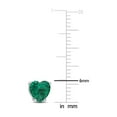 thumbnail image 3 of 1.50 Carat (Ctw) Lab-Created Emerald Heart Stud Earrings in Sterling Silver for Women, 3 of 5