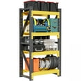 thumbnail image 4 of CXUZCZ 4-Tier Storage Shelves,79"H Heavy-Duty Garage Shelving Unit,Adjustable Industrial Metal Shelf System,3,400lbs Capacity,Tool Organizer for Garage,Workshop,42"W*20"D*79"H,Black&Yellow, 4 of 10