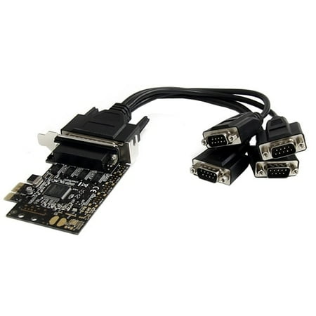 UPC: 0065030842556 | StarTech.com 4 Port PCI Express RS232 Serial Adapter Card – Single-Lane PCI Express – Breakout Cable – RS232 Extension – PCIe Serial Card