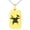 Gold, variant on Stainless Steel Hephaestus Greek God of Blacksmith & Fire Engraved Small Rectangle Dog Tag Charm Pendant Necklace