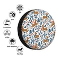 thumbnail image 4 of Naloa winter Scarf deer PVC Leather Spare Tire Wheel Cover Spare Tire Cover, for Car Truck SUV Camper Trailer Universal Fit(14-17in)-15 inch, 4 of 6