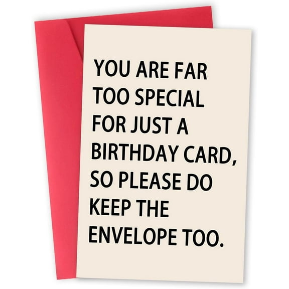Funny Birthday Cards for Men Him, Happy Birthday Gift Cards for Husband Boyfriend Fiance, Mens Birthday Gifts,You Are Far Too Special For Just A Birthday Card