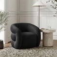 thumbnail image 2 of Meridian Furniture Roxbury Fauteuil d'Appoint en Velours Noir, 2 of 14