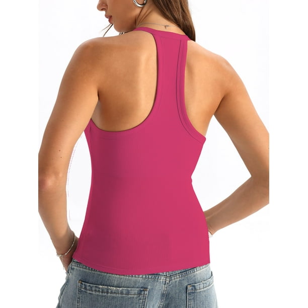 Camiseta sin mangas Danysu para mujer con sujetador incorporado