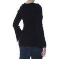 thumbnail image 4 of INC $89 Womens New 1113 Black Heather Long Sleeve Blouse Casual Top XL B+B, 4 of 4
