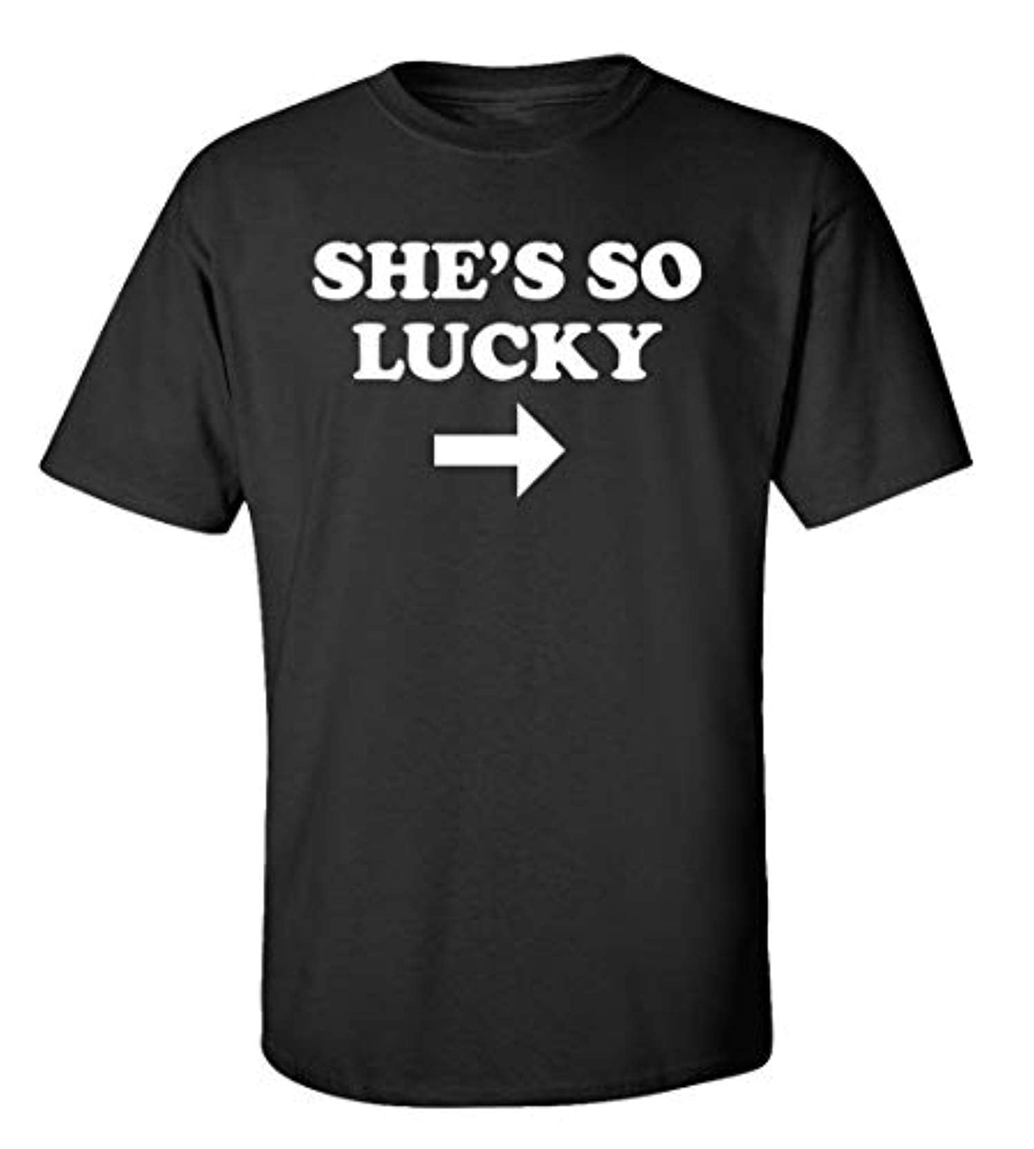 Funny St. Patrick's Day She's So Lucky Adult Short Sleeve Tee Shirt Black - Bild 7 von 17