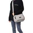 thumbnail image 2 of PULLIMORE Water-Resistant Nylon Crossbody Bag - Large Capacity Shoulder Purse with 8 Pockets(Gray), 2 of 7