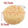 thumbnail image 2 of Uxcell Bathroom Bath Sponge Round Design Body Shower Pouf Scrubber Light Yellow, 2 of 4