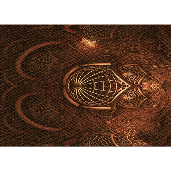Ahgly Company Machine Washable Indoor Rectangle Transitional Mahogany Brown Area Rugs, 5' x 7'
