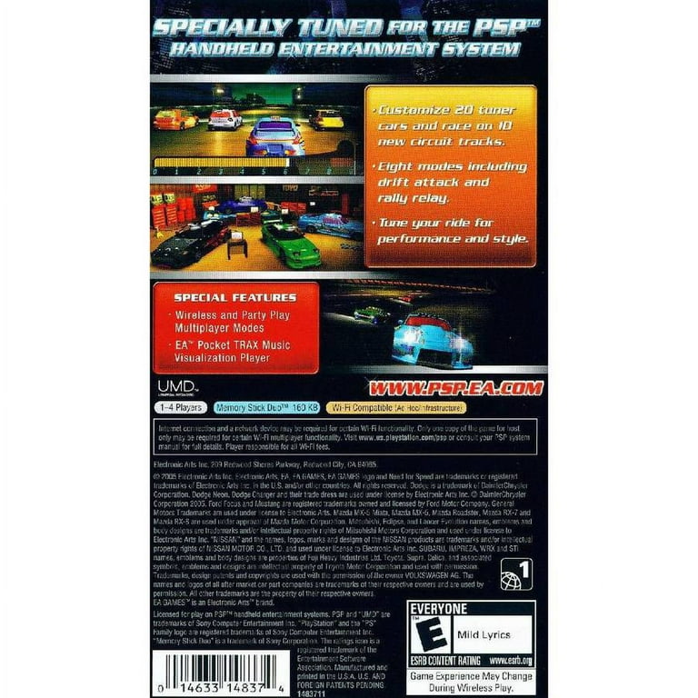 Need for Speed: Underground -- Rivals (Sony PSP, 2005) *COMPLETE*
