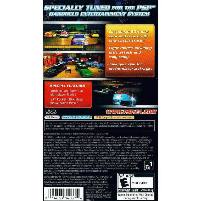 Need For Speed Underground Rivals, Sony Psp Cover