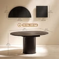 thumbnail image 3 of HOMCOM Table à Manger Extensible 43,5 Pouces-59 Pouces Table de Cuisine Style Ferme Noir, 3 of 10