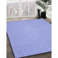 thumbnail image 3 of Ahgly Company Machine Washable Indoor Rectangle Transitional Light Slate Blue Area Rugs, 5' x 7', 3 of 7
