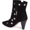 thumbnail image 3 of Lust For Life Casablanca Stud Bootie Black Suede Pointed Toe Metal Detail Boot (10), 3 of 4