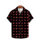 thumbnail image 5 of Camisas de Manga Larga para Hombres Día de San Valentín Impreso Botón Solapa, Camisa de Manga Corta Casual para Regalos, 5 of 9