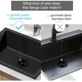 thumbnail image 6 of Black Garbage Disposal Flange and Stopper | Stainless Steel Sink Flange with Nano Surface | Fits 3-1/2 Inch Standard Sink Drain Hole, 6 of 7