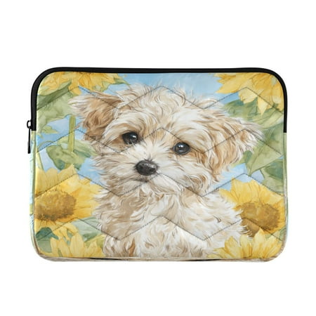 RMDQTR 13in Laptop Bag Briefcases Computer Inner Bags Computer Bags Laptop Sleeves Work Travel School Bag Cute Cream-colored Maltipoo Puppy