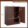 thumbnail image 3 of Giantex 2 Door Storage Base Cabinet, Freestanding Floor Cabinet, Kitchen Cupboard Storage Organizer, Brown, 3 of 8