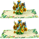thumbnail image 1 of Juego de 2 tarjetas desplegables de girasol, tarjetas de felicitación 3D hechas a mano para el día de la madre, día de San Valentín, boda, aniversario, amor, romance, agradecimiento, pensamiento en ti, 1 of 5