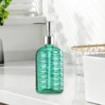 thumbnail image 5 of 450ML Textured Glass Lotion Dispenser, Large 450ML Glass Lotion Dispenser, Press Cosmetic Jar, Elegant Container for Bathroom Hand Soap Kitchen Liquid Refill, 5 of 6