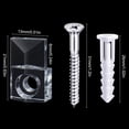 thumbnail image 2 of 44 Sets of Mirror Holder Clips Kit Plastic Mirror Clip Mirror Holder Clips Glass Retainer Clips Kit,44 x mirror clips 44 x anchor 44 x screws,Transparent, 2 of 6