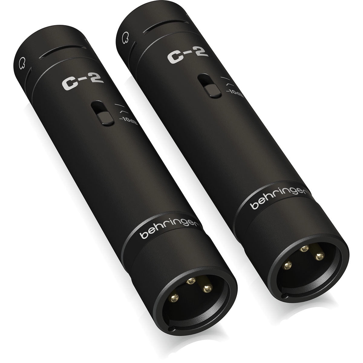 Behringer C-2 Dark Edition Matched Studio Condenser Microphones, Black, Pair