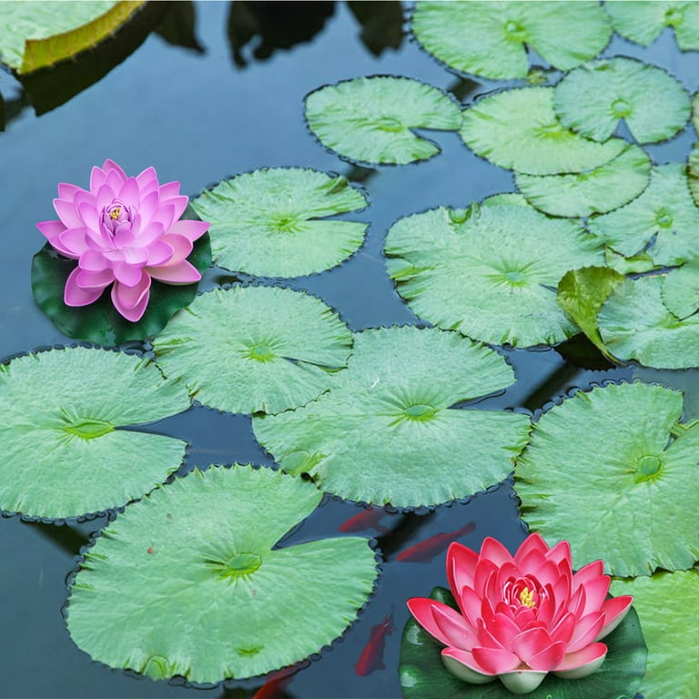 Qiyun 7 Artificial Floating Lotus Flower For Garden Pool Pond Decor Other