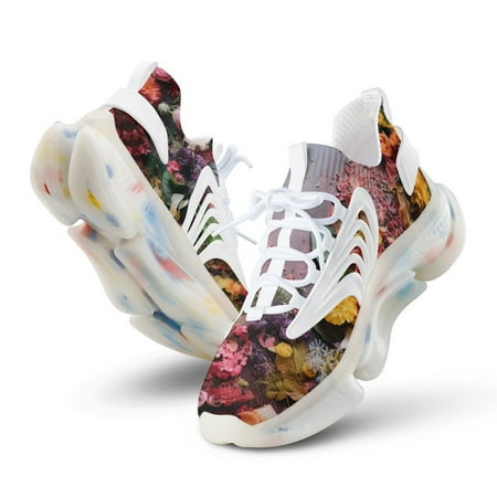 Shuihui Flower Breathable Sneakers Women Shoes Spring Light Flats Male Lace-up Walking Footwear