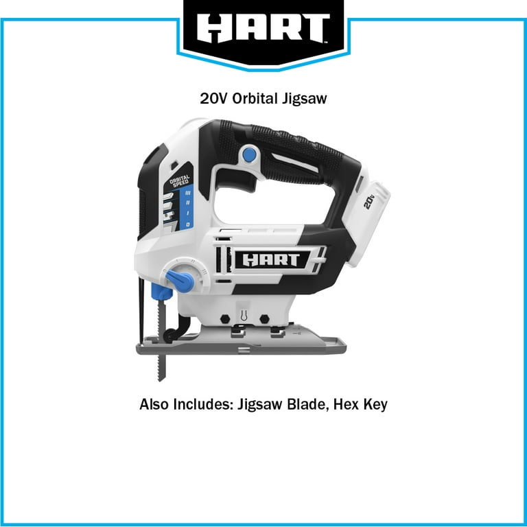 Hart 20-Volt Cordless Orbital Jigsaw
