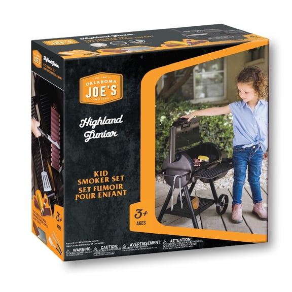 Oklahoma Joe Toy Smoker Set For Kids Ages 3 Aaa Battery-Powered Black