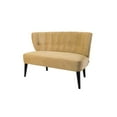 thumbnail image 1 of Becca Channel and Button Tufted Settee Gold, 1 of 10