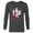 Charcoal Heather, variant on Disney Villains Holiday Christmas Naughty is the New Nice - Long Sleeve T-Shirt for Men - Customized-White