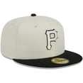thumbnail image 3 of Men's New Era Stone/Black Pittsburgh Pirates Chrome 59FIFTY Fitted Hat, 3 of 5