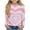 Hot Pink, variant on Girls Kids Basic Long Sleeve Round Neck T-Shirt Stretch School Tee Top Kids Love Heart Print Tee Cute Casual Loose Pullover Fall Winter Tops