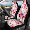 thumbnail image 3 of Pzuqiu Roses Car Seat Covers 3 Pieces, Front and Rear Seat Cover Set Polyester Full Set Anti-Slip for Truck Trucks Cars, 3 of 10