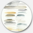 thumbnail image 1 of Designart 'Watercolor Geometric Swatch Element VI' Geometric Metal Circle Wall Art, 1 of 3