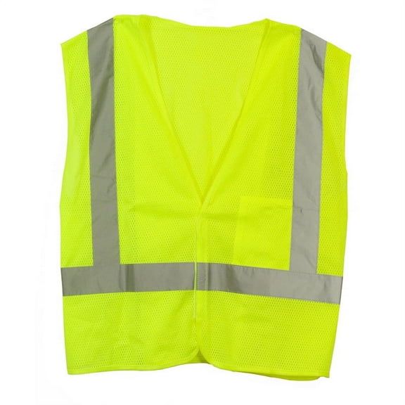 C.H. Hanson Reflective Polyester Mesh Safety Vest Hook and Loop Green One Size Fits All 1 pk